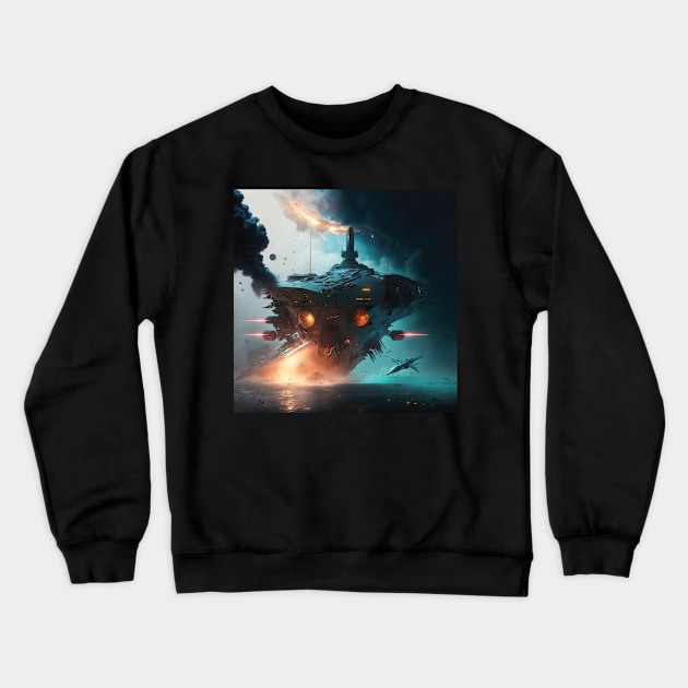 space war Crewneck Sweatshirt by Trontee